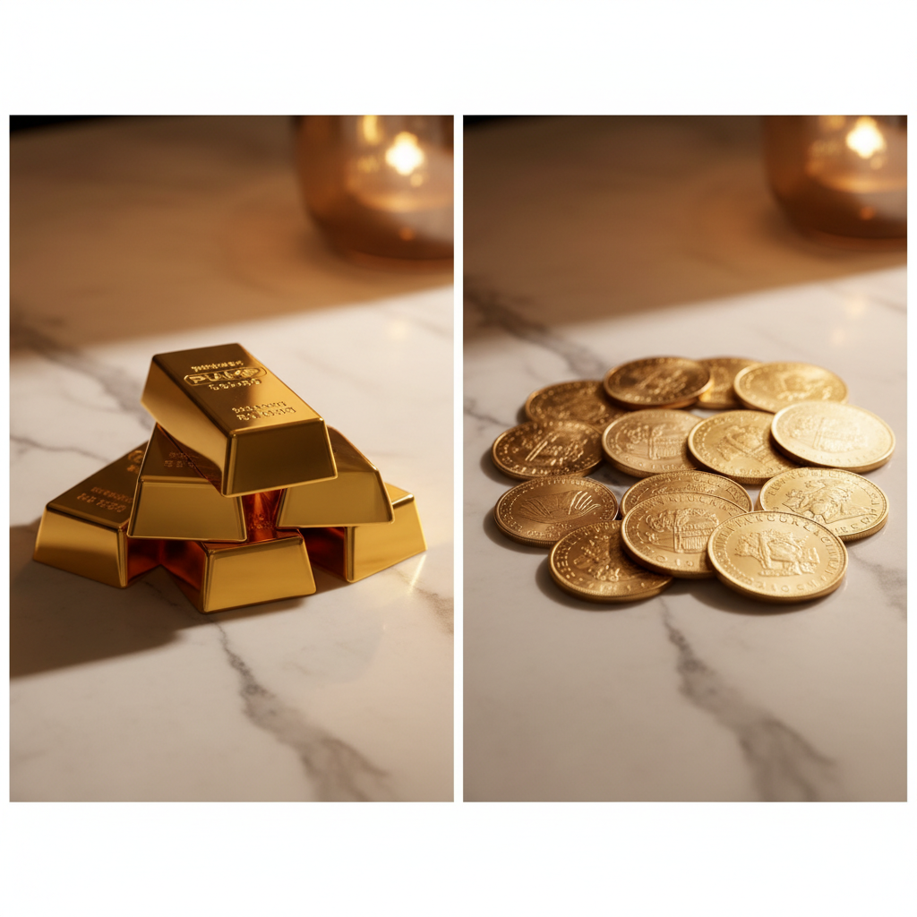 Gold Bullion vs Gold Coins Comparison