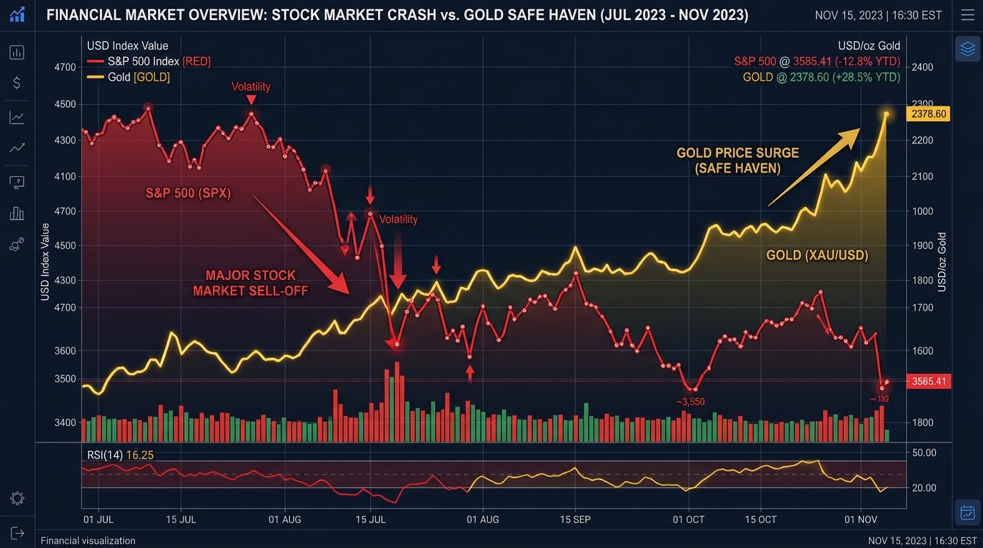 Gold vs stock market during recession