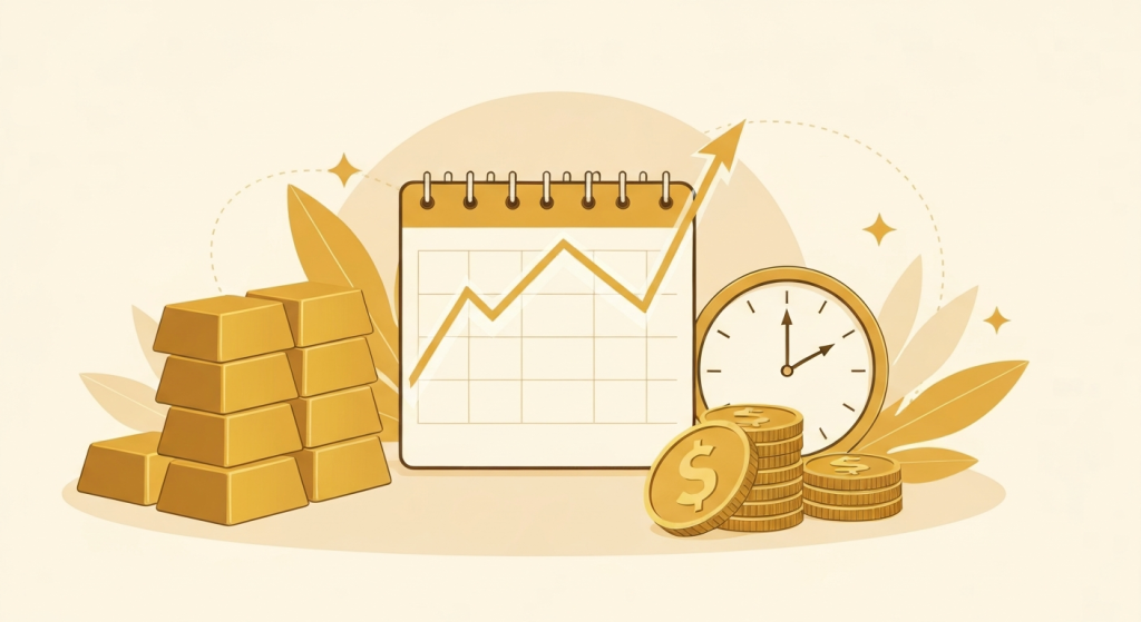 Best time to buy gold historically concept